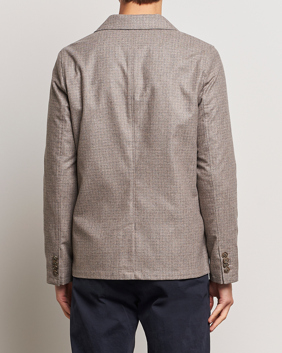 Herr | Skjortor | Eton | Wool/Cashmere Checked Overshirt Brown