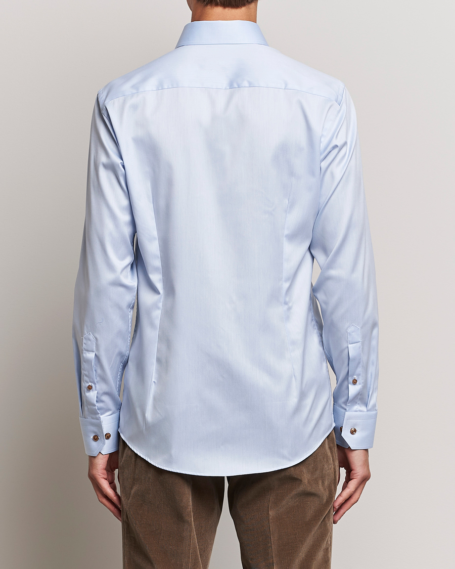 Herr | Skjortor | Eton | Slim Fit Signature Twill Contrast Shirt Blue