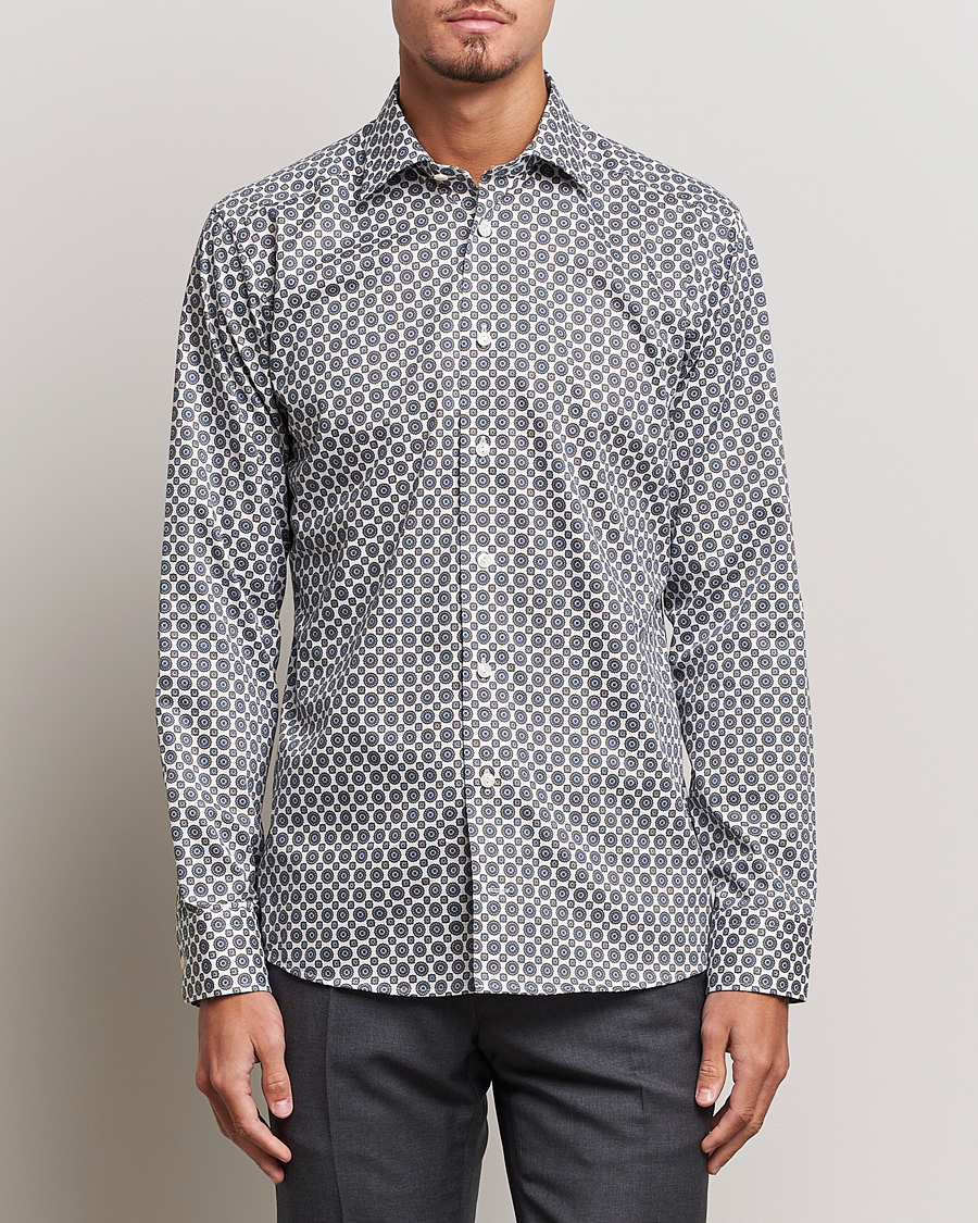Herr |  | Eton | Slim Fit Signature Twill Printed Shirt Brown