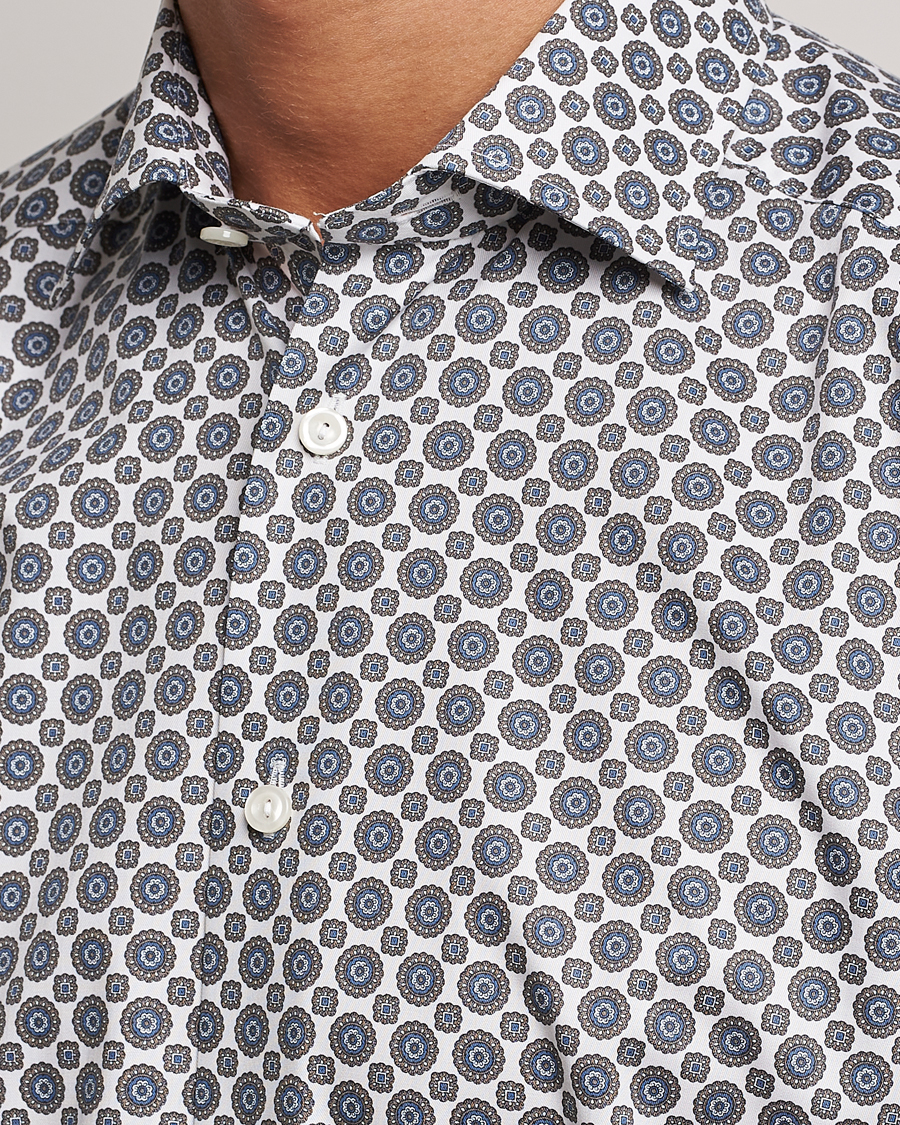 Herr | Skjortor | Eton | Slim Fit Signature Twill Printed Shirt Brown