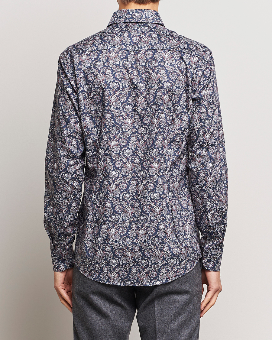 Herr | Skjortor | Eton | Slim Fit Signature Twill Printed Shirt Navy Blue