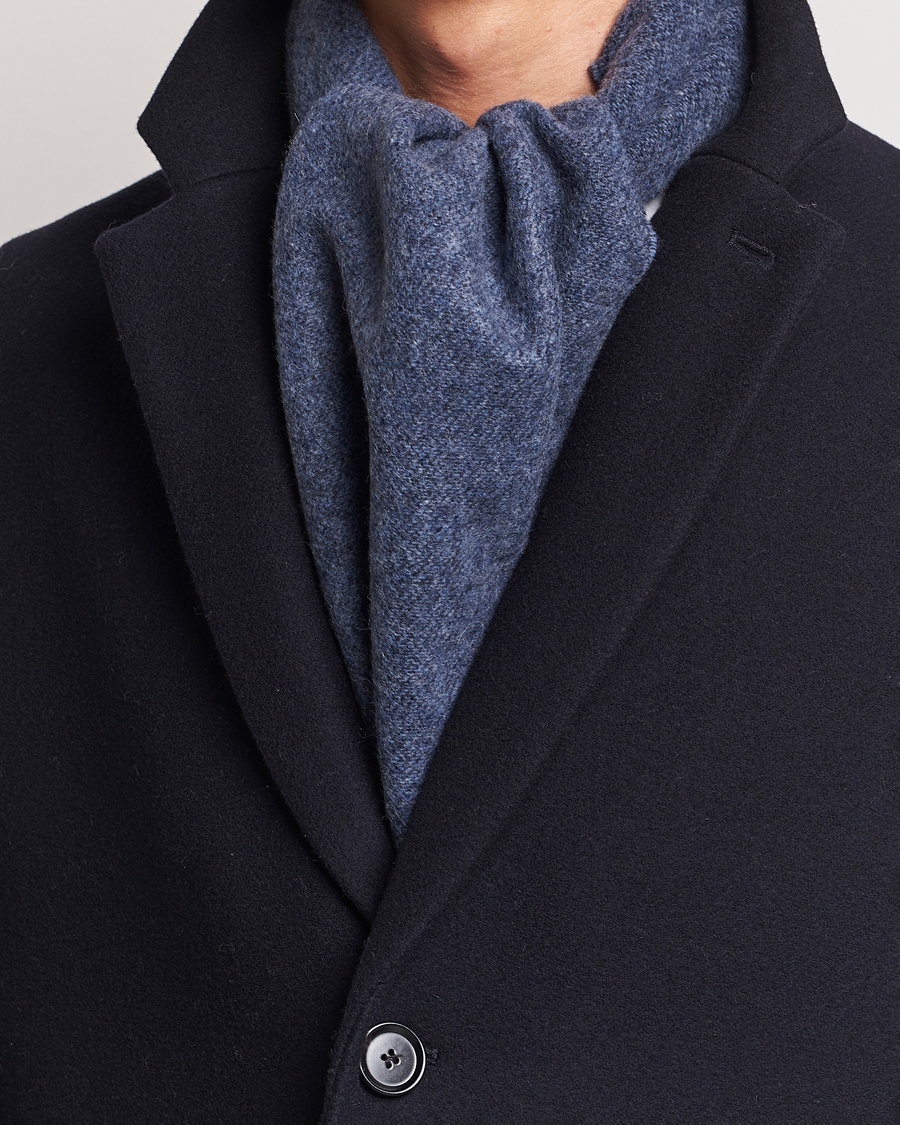 Herr |  | Eton | Wool Two-Faced Scarf Navy/Blue