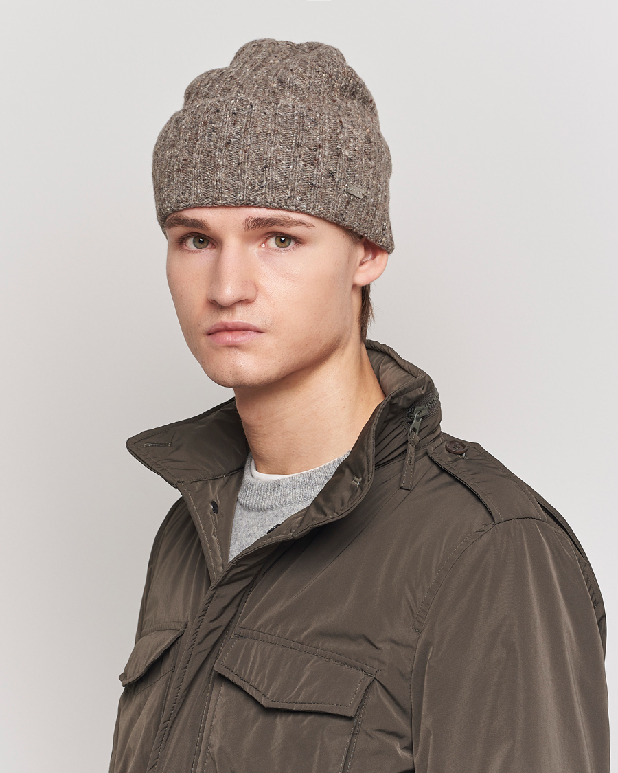 Herr |  | Eton | Wool Blend Donegal Beanie Beige