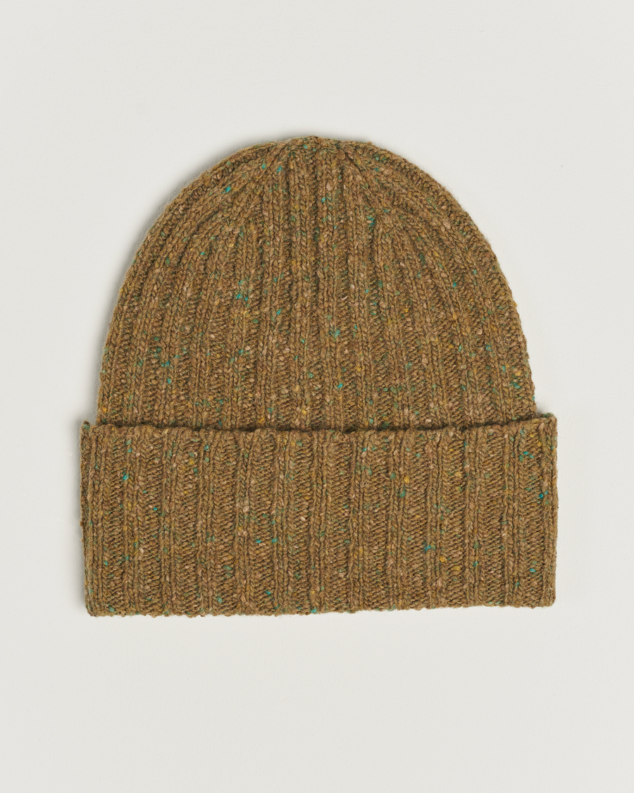 Herr | Eton Wool Blend Donegal Beanie Green | Eton | Wool Blend Donegal Beanie Green