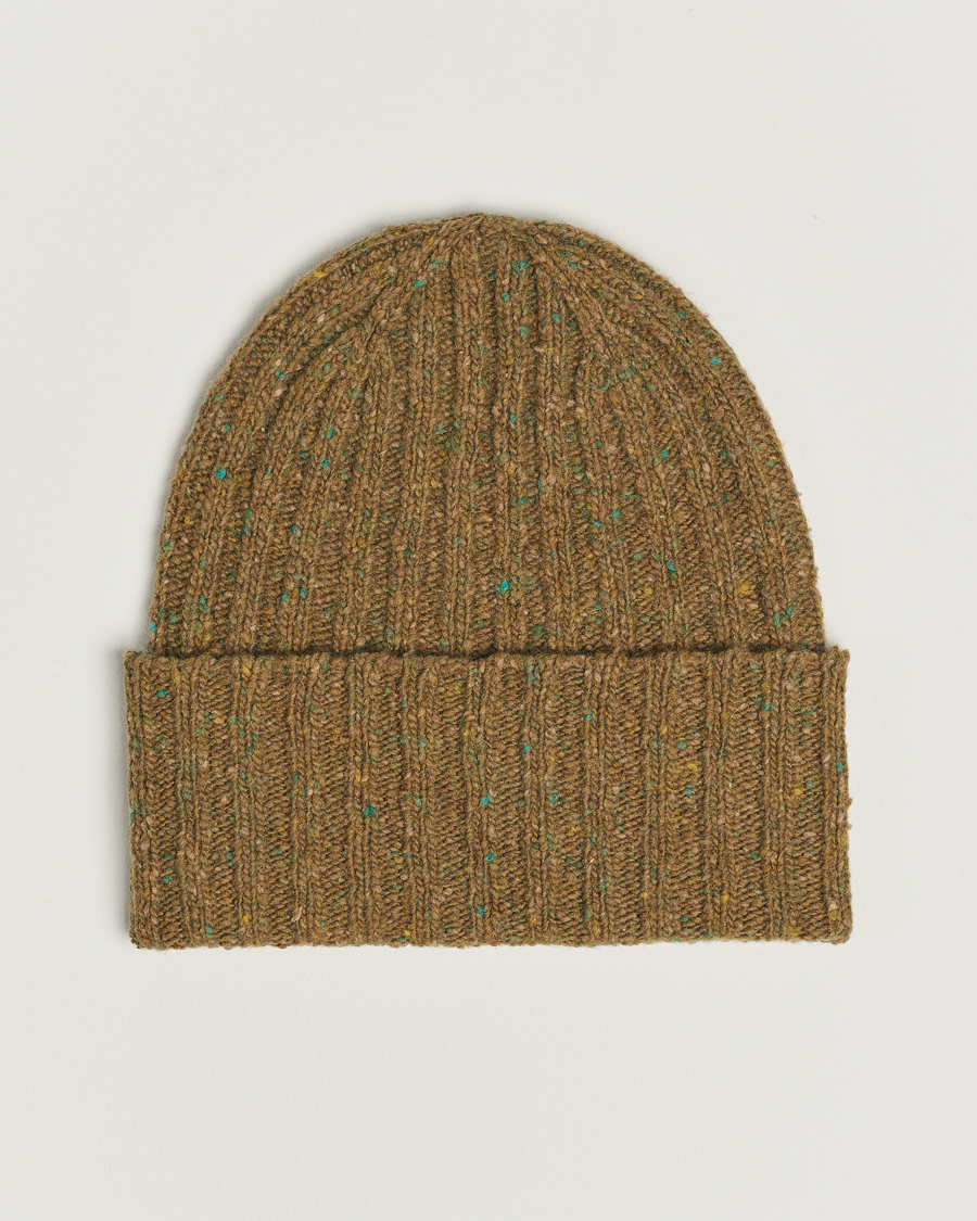 Herr | Eton Wool Blend Donegal Beanie Green | Eton | Wool Blend Donegal Beanie Green