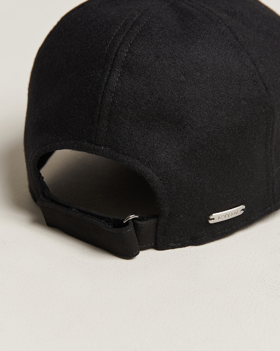 Herr | Eton Wool Baseball Cap Black | Eton | Wool Baseball Cap Black