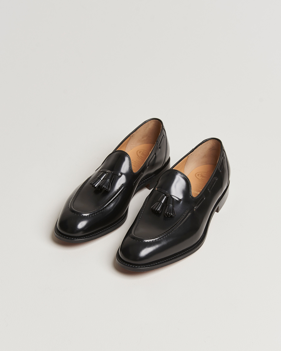 Herr | Handgjorda skor | Church\'s | Kingsley Tassel Loafer Black Polishbinder