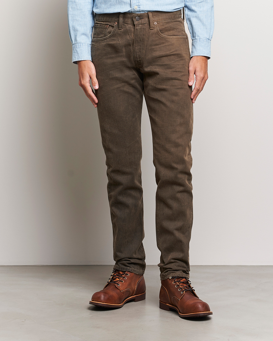 Herr | Jeans | RRL | Slim Fit 5-Pocket Denim Distressed Brown
