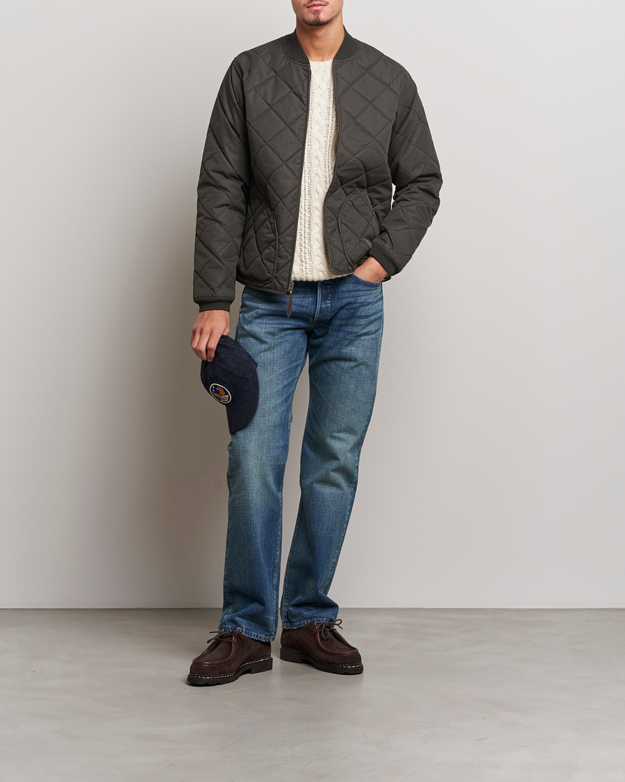 Herr | Jackor | RRL | Benton Quilted Bomber Vintage Black