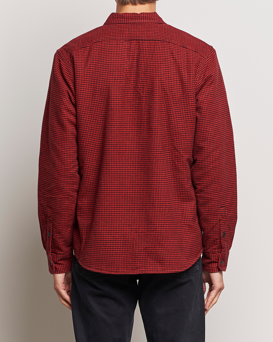 Herr | Jackor | RRL | Vermont Shearling Lined Shirt Jacket Red/Black