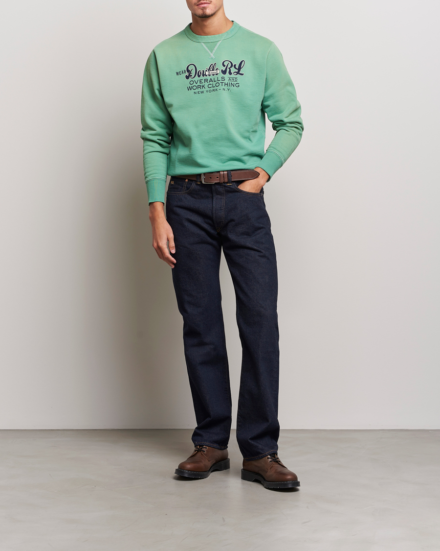 Herr | Tröjor | RRL | Graphic Sweatshirt Turquoise
