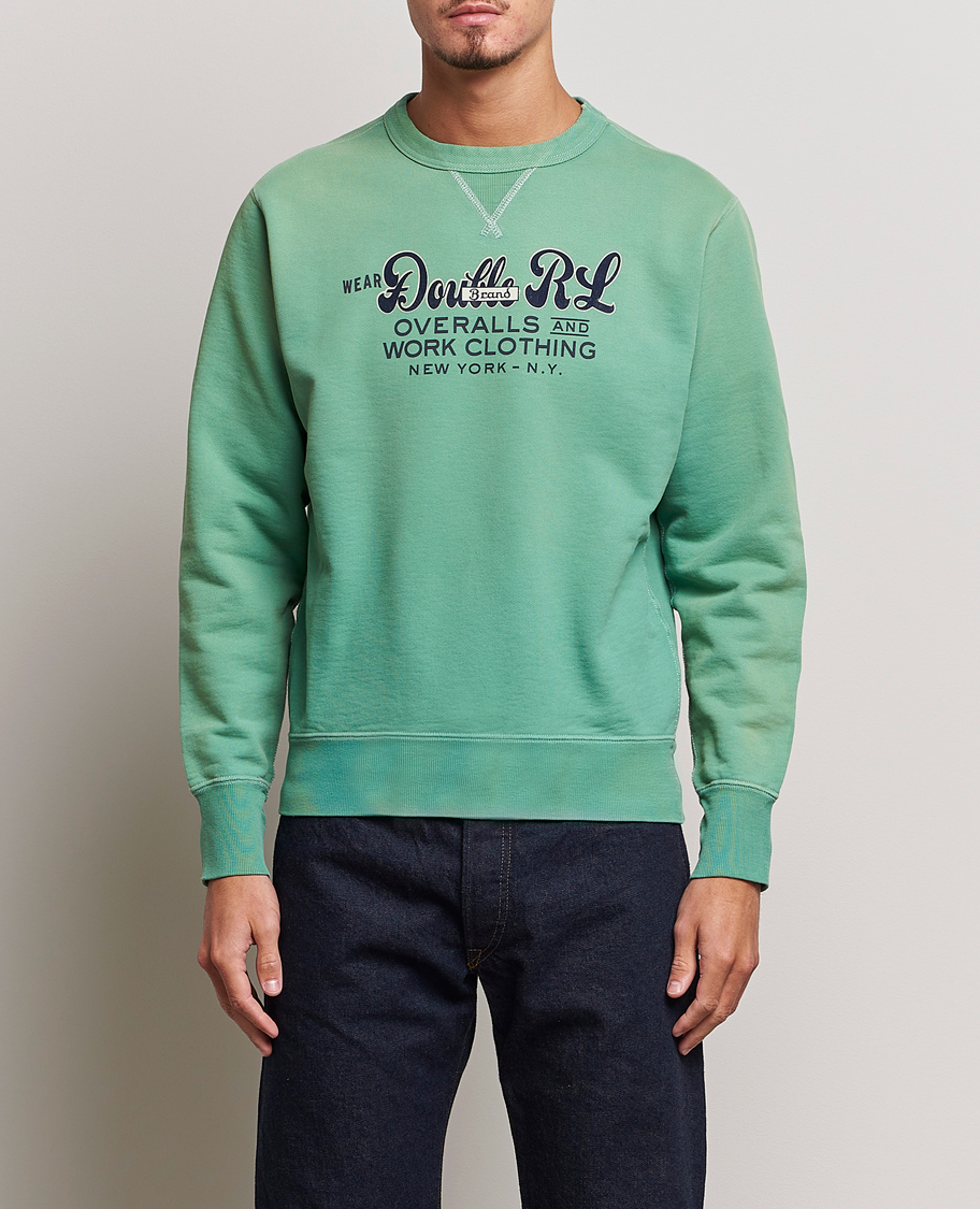 Herr | RRL | RRL | Graphic Sweatshirt Turquoise