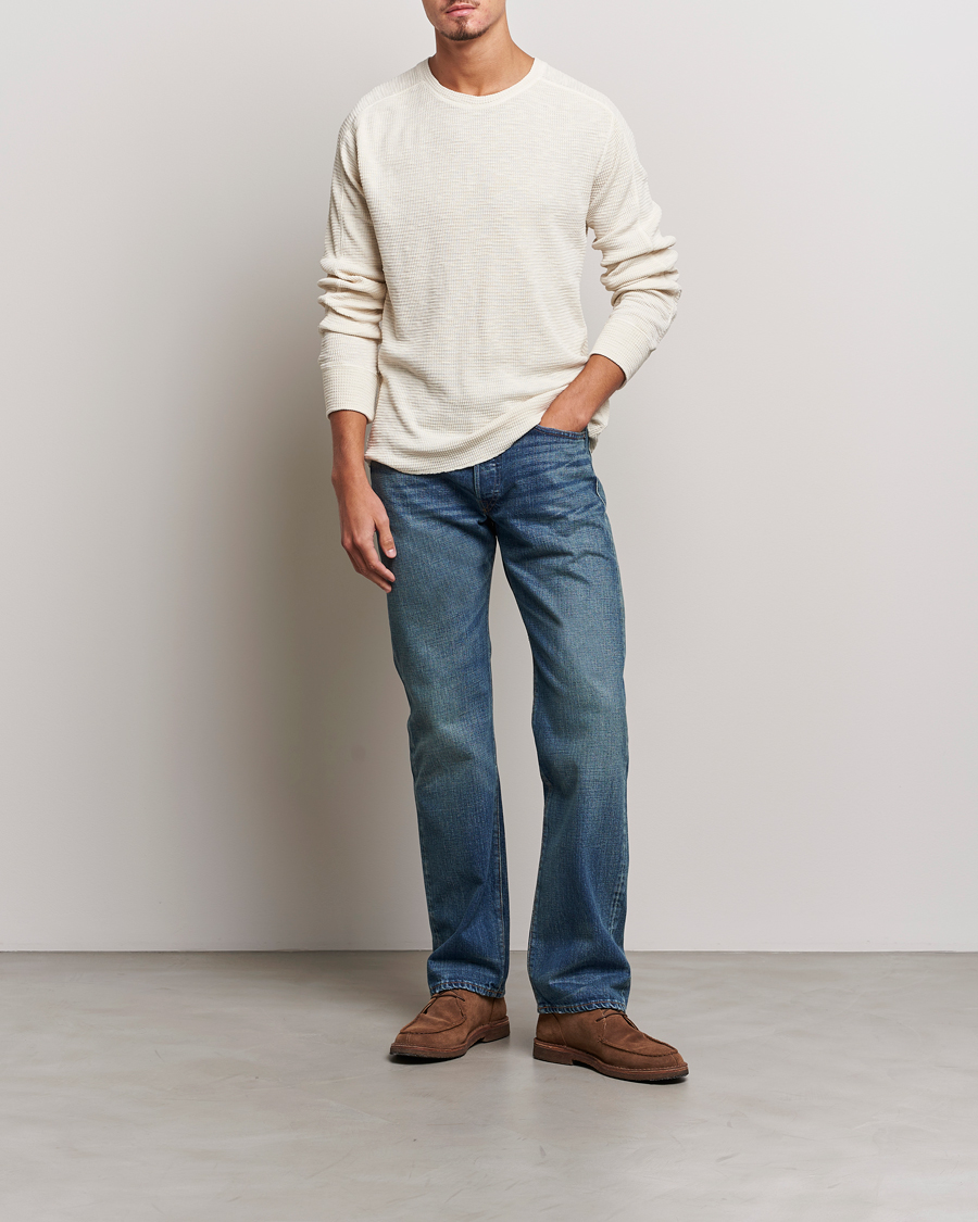 Herr | Tröjor | RRL | Long Sleeve Henley Paper White