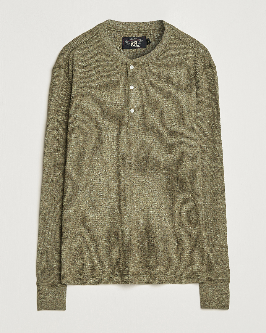 Herr | Tröjor | RRL | Long Sleeve Henley Olive