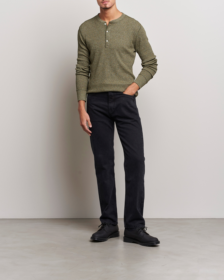 Herr | Tröjor | RRL | Long Sleeve Henley Olive