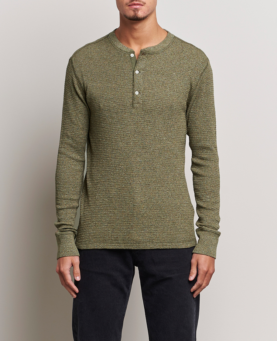 Herr | Tröjor | RRL | Long Sleeve Henley Olive
