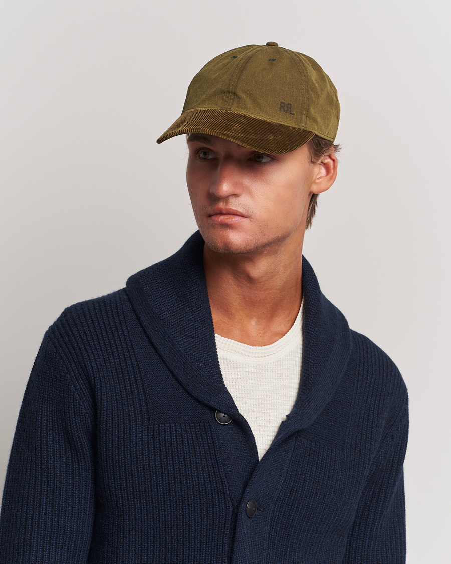 Herr | RRL Oil Cloth Ball Cap Explorer Olive | RRL | Oil Cloth Ball Cap Explorer Olive