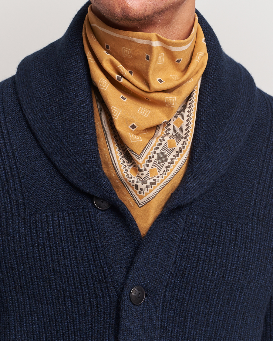 Herr |  | RRL | Diamond Printed Bandana Golden Tan