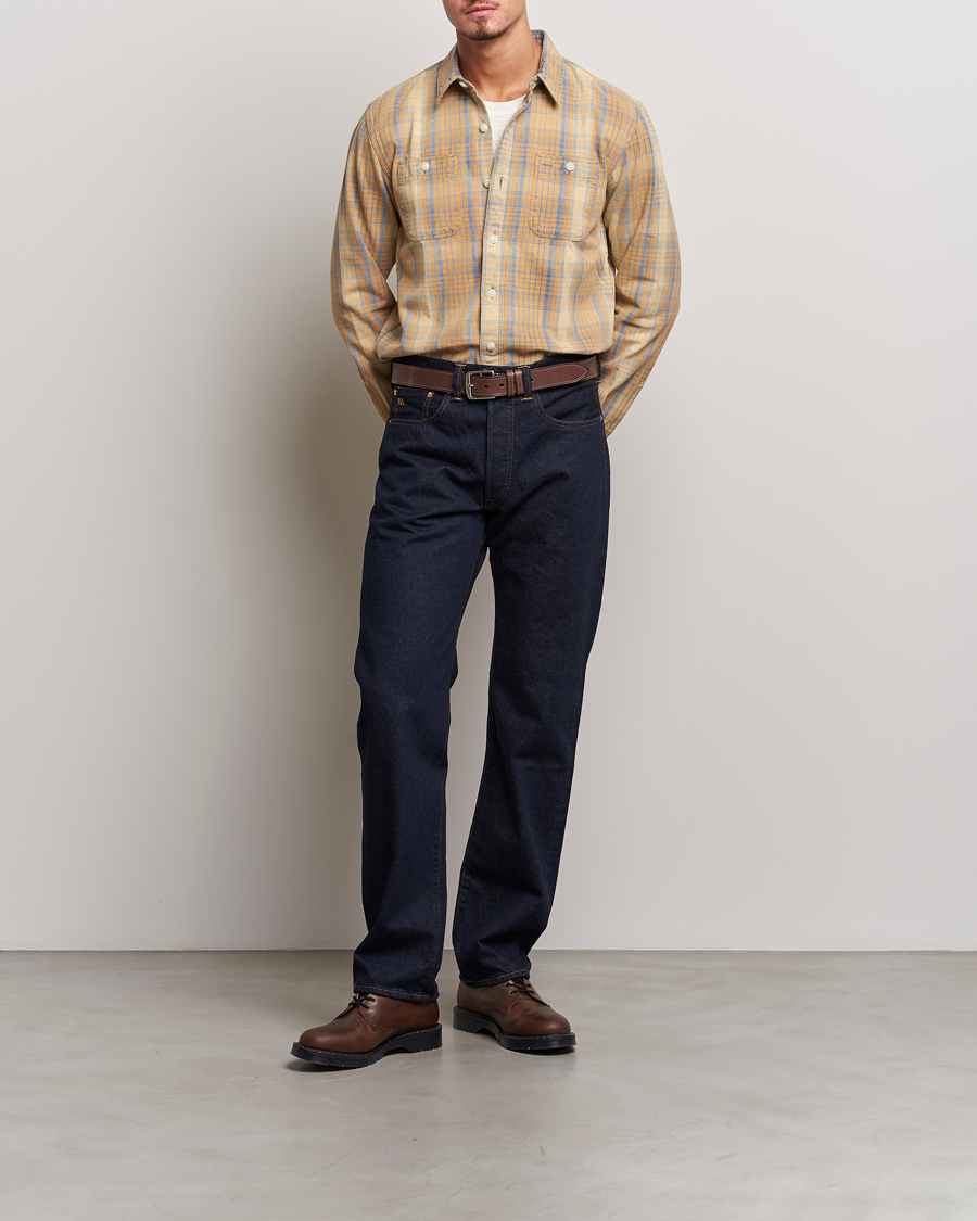Herr | Skjortor | RRL | Farrell Double Pocket Shirt Yellow Multi