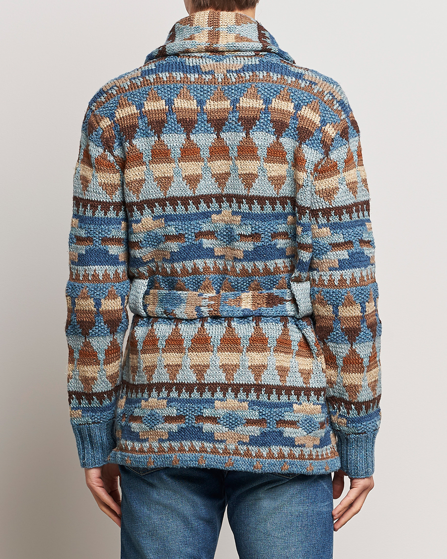 Herr | Tröjor | RRL | Ranch Shawl Collar Cardigan Brown/Blue