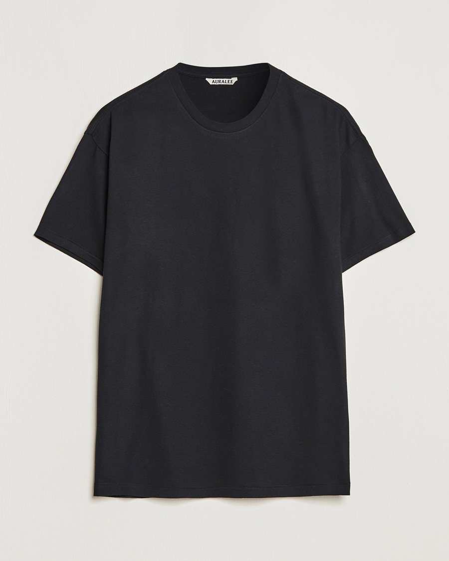 Herr | Japanese Department | Auralee | Seamless Crewneck T-Shirt Black
