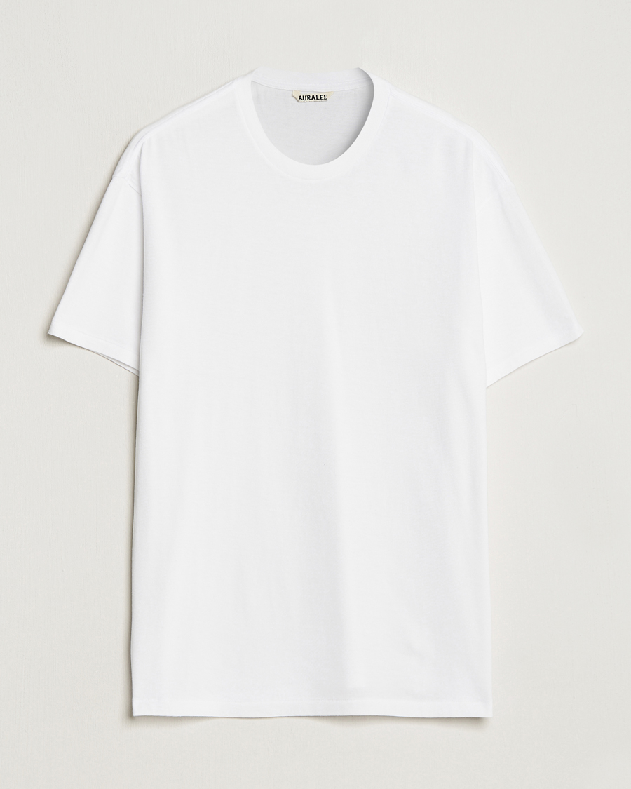 Herr | T-Shirts | Auralee | Seamless Crew Neck T-Shirt White