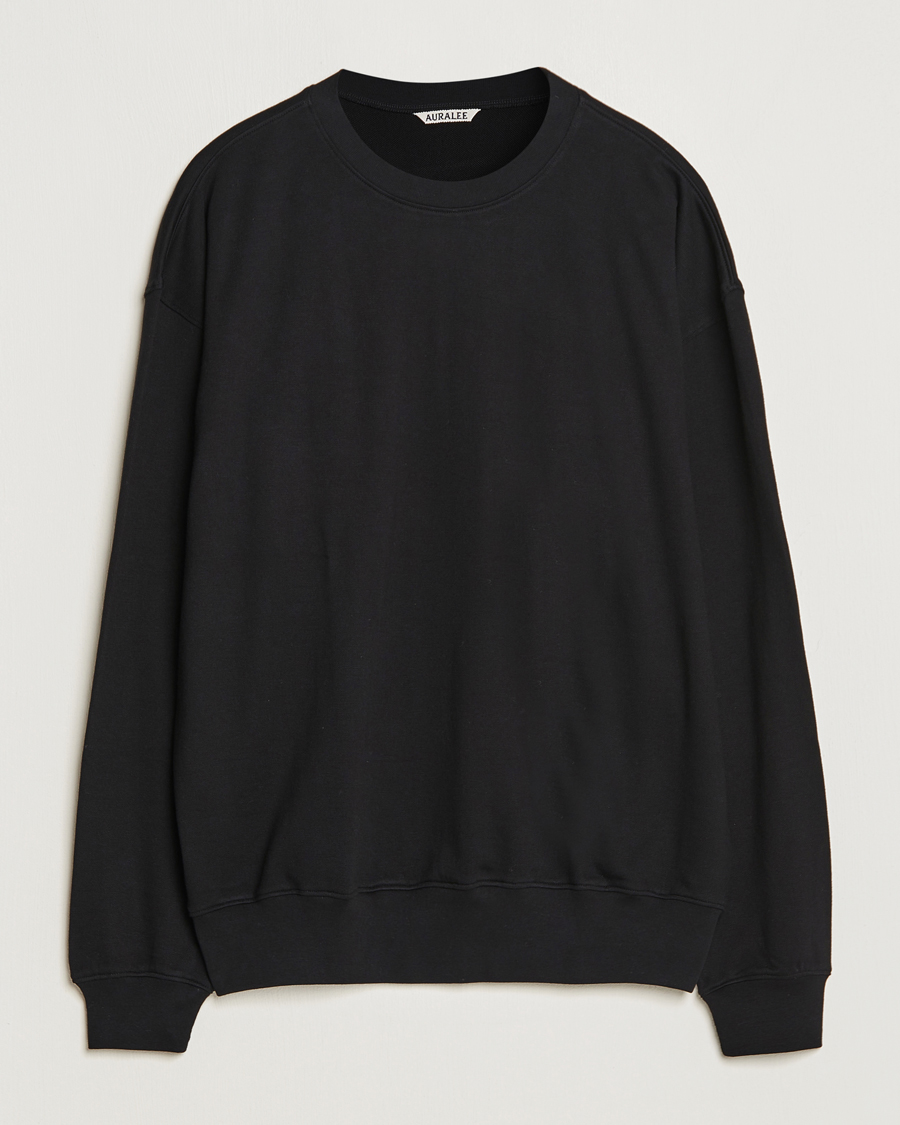Herr | Tröjor | Auralee | High Gauge Sweatshirt Black