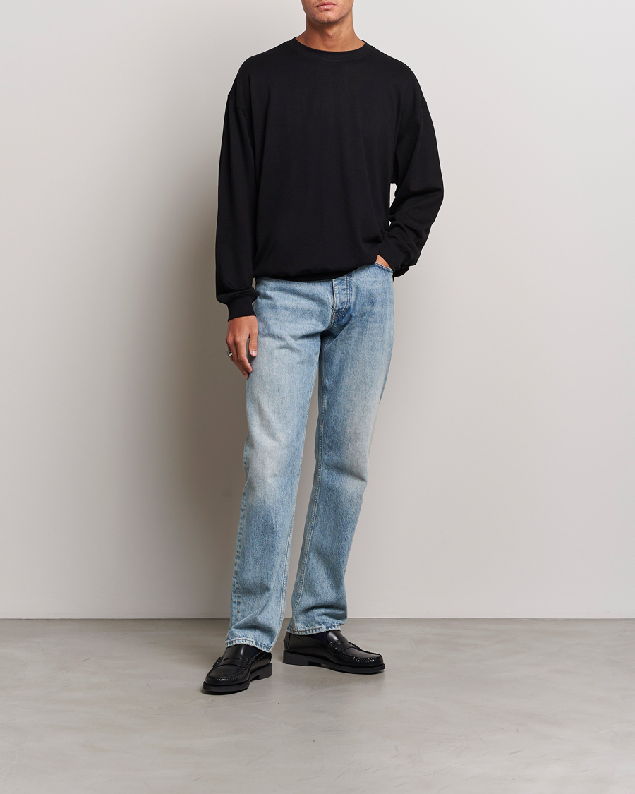 Herr | Tröjor | Auralee | High Gauge Sweatshirt Black