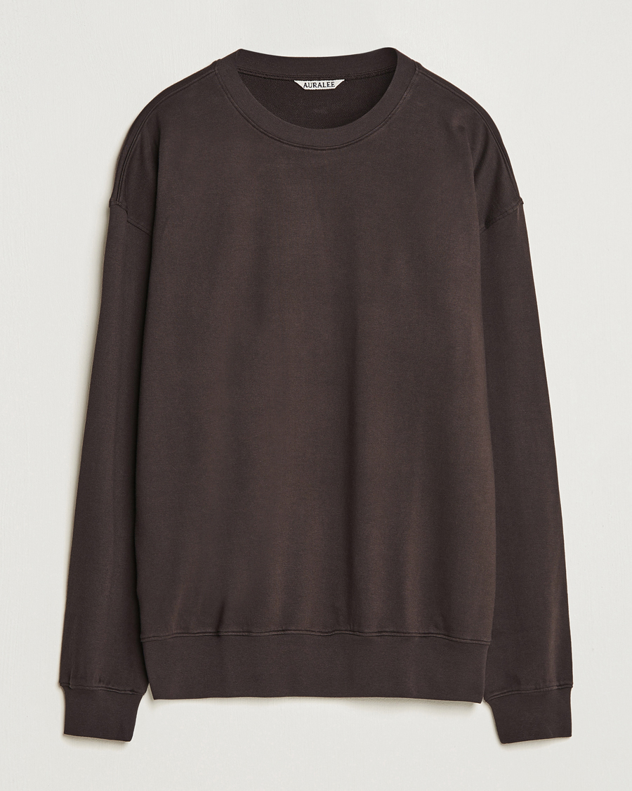 Herr | Tröjor | Auralee | High Gauge Sweatshirt Dark Brown