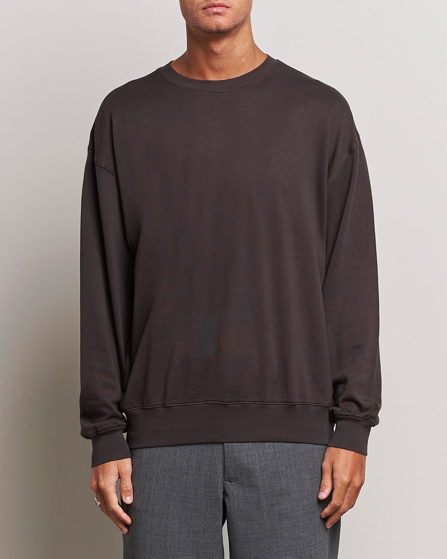 Herr | Tröjor | Auralee | High Gauge Sweatshirt Dark Brown