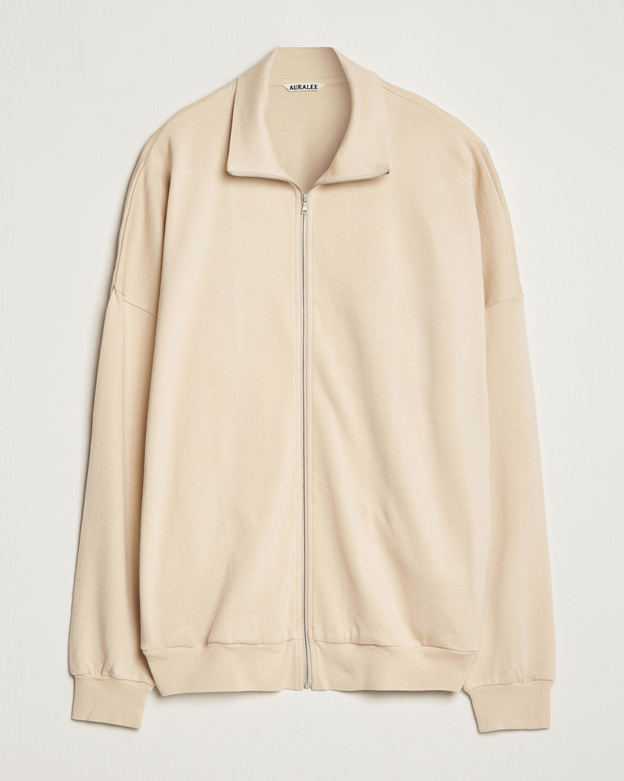 Herr | Tröjor | Auralee | High Gauge Zip Blouson Light Beige