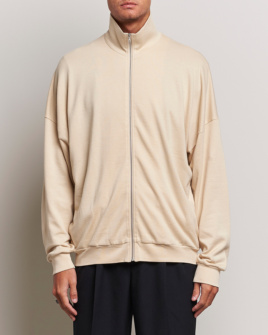 Herr | Tröjor | Auralee | High Gauge Zip Blouson Light Beige