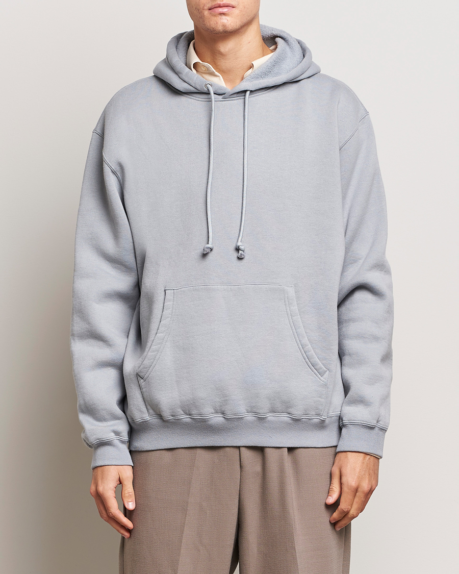 Herr | Tröjor | Auralee | Smooth Soft Sweat Hoodie Blue Gray