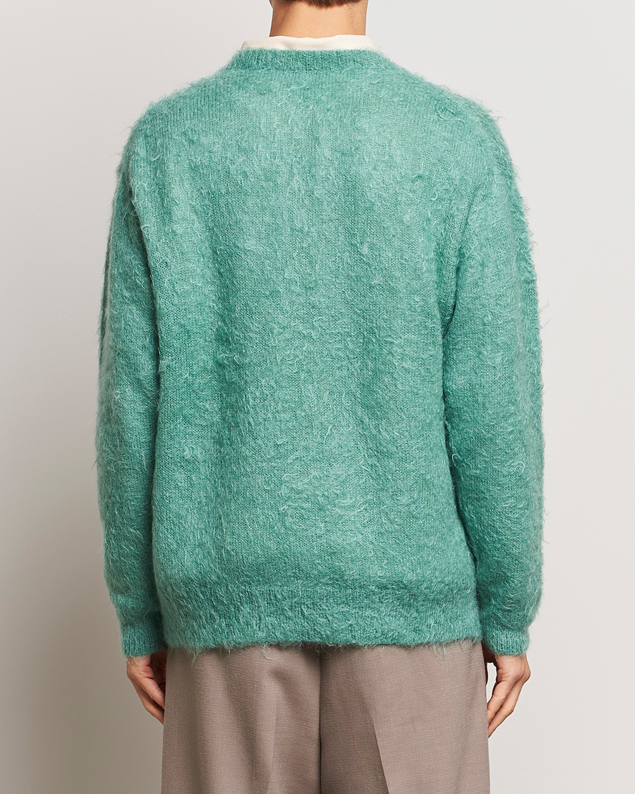 Herr | Tröjor | Auralee | Brushed Mohair Pullover Jade Green