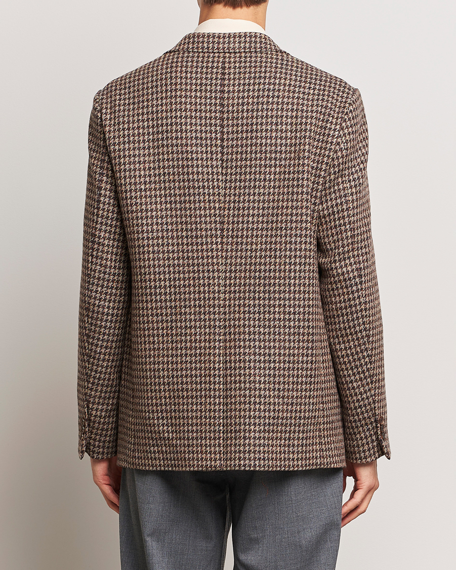 Herr | Kavajer | Auralee | Houndstooth Wool Blazer Brown