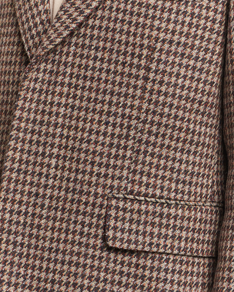 Herr | Kavajer | Auralee | Houndstooth Wool Blazer Brown