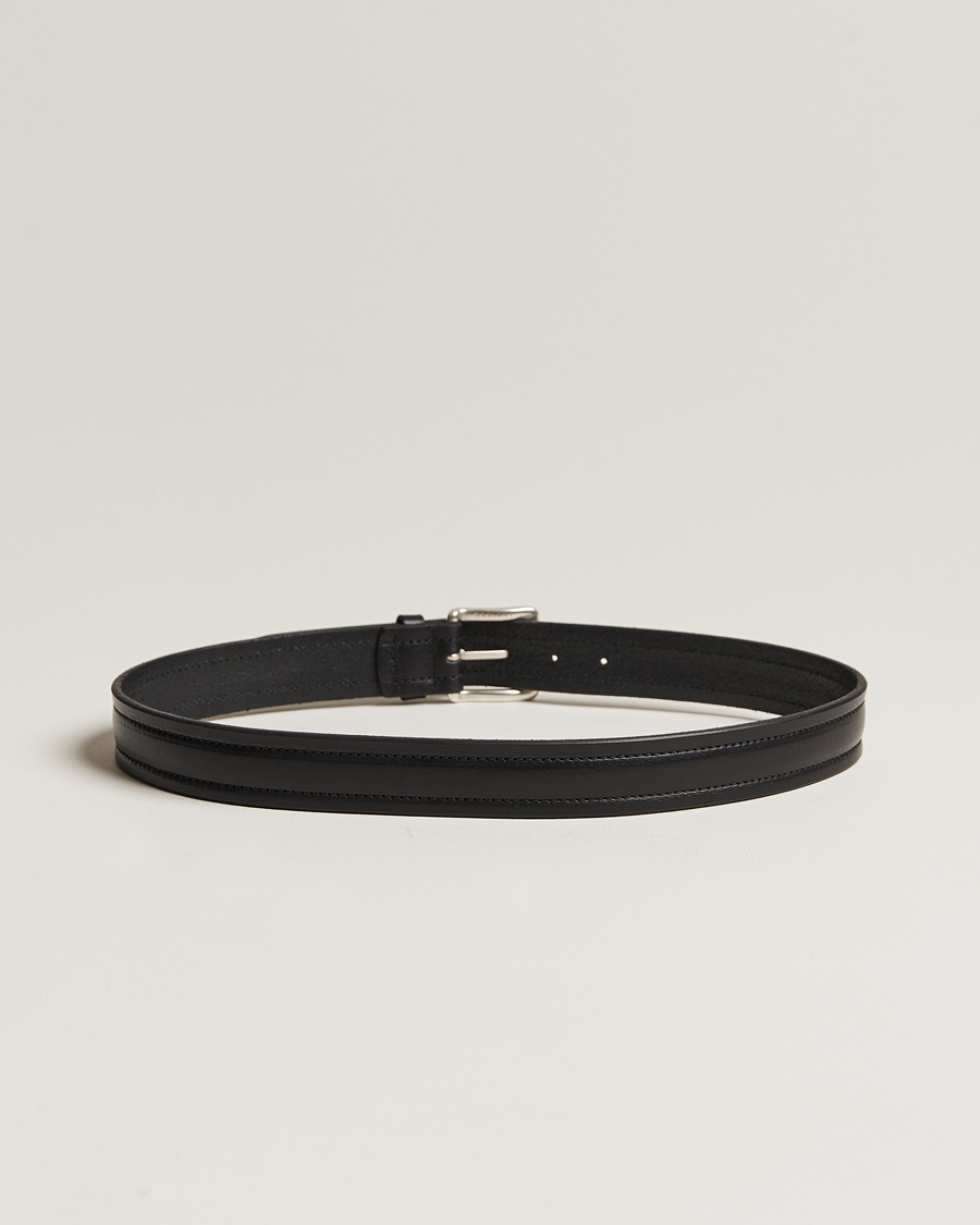 Herr | Accessoarer | Orciani | Vachetta Stitched Belt 3,5 cm Black
