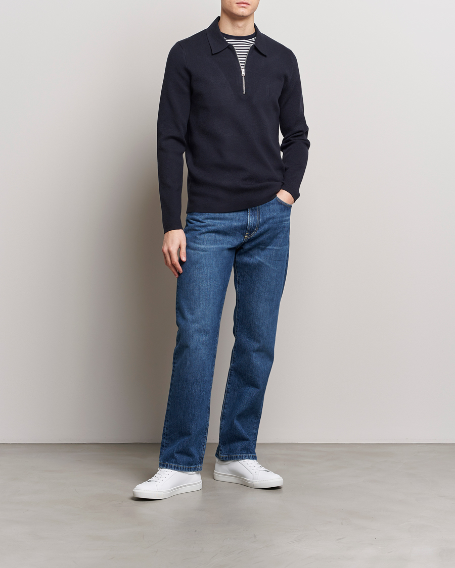Herr | Tröjor | Samsøe Samsøe | Guna Half Zip Sky Captain