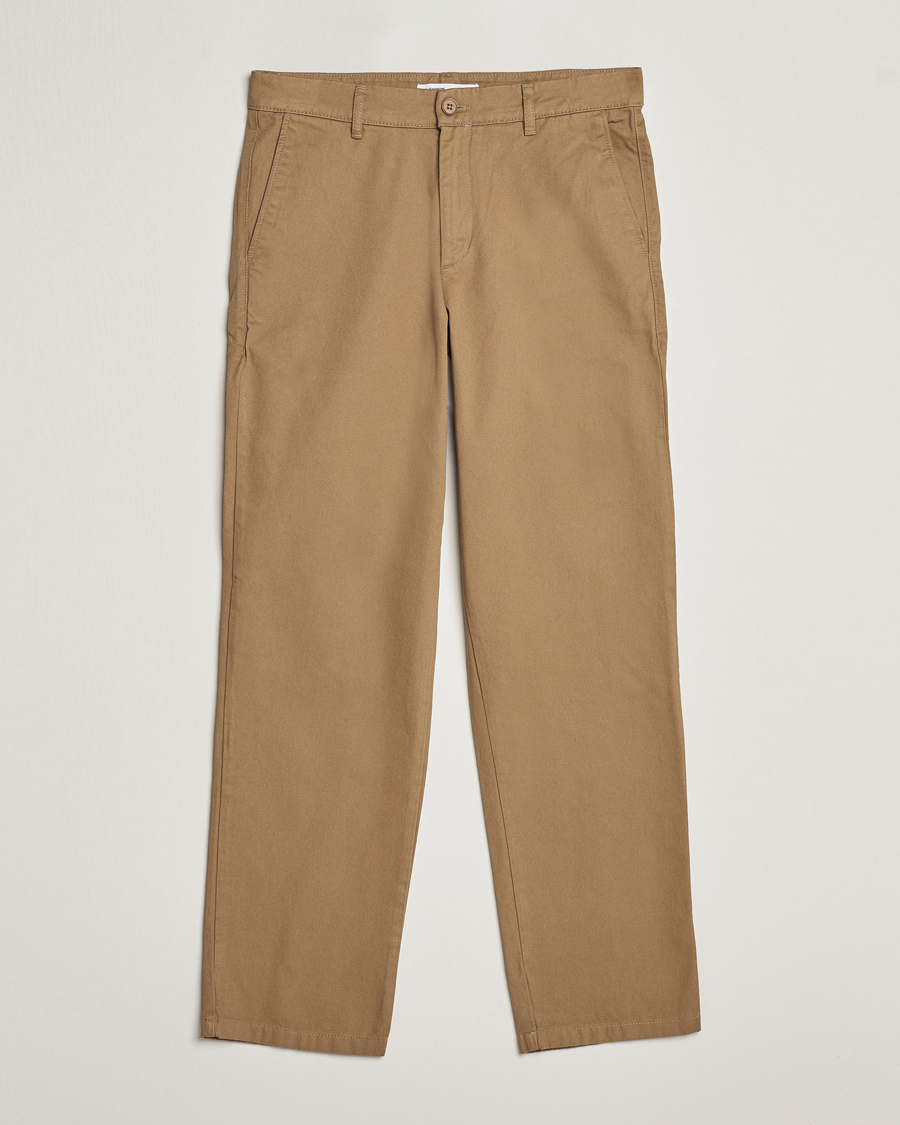 Herr | Byxor | Samsøe Samsøe | Johnny Cotton Trousers Covert Green