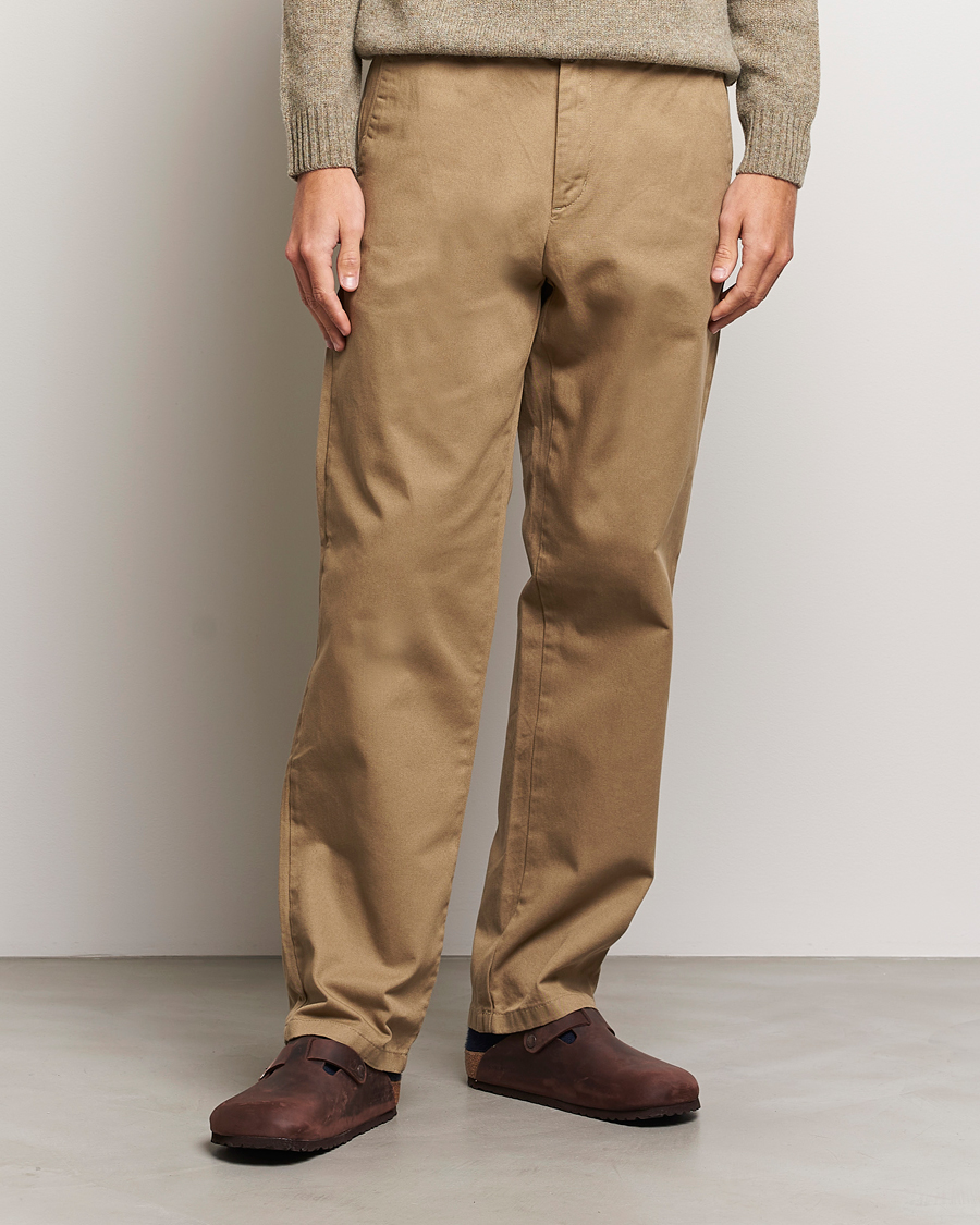 Herr | Contemporary Creators | Samsøe Samsøe | Johnny Cotton Trousers Covert Green