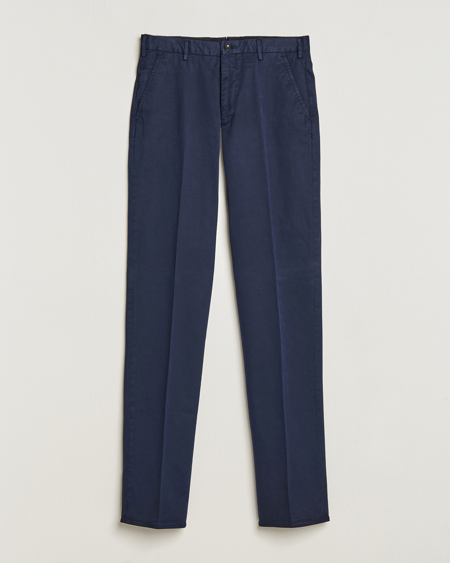 Herr | Byxor | Incotex | Straight Fit Cotton Chinos Navy