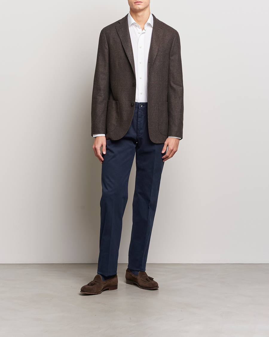 Herr | Byxor | Incotex | Straight Fit Cotton Chinos Navy
