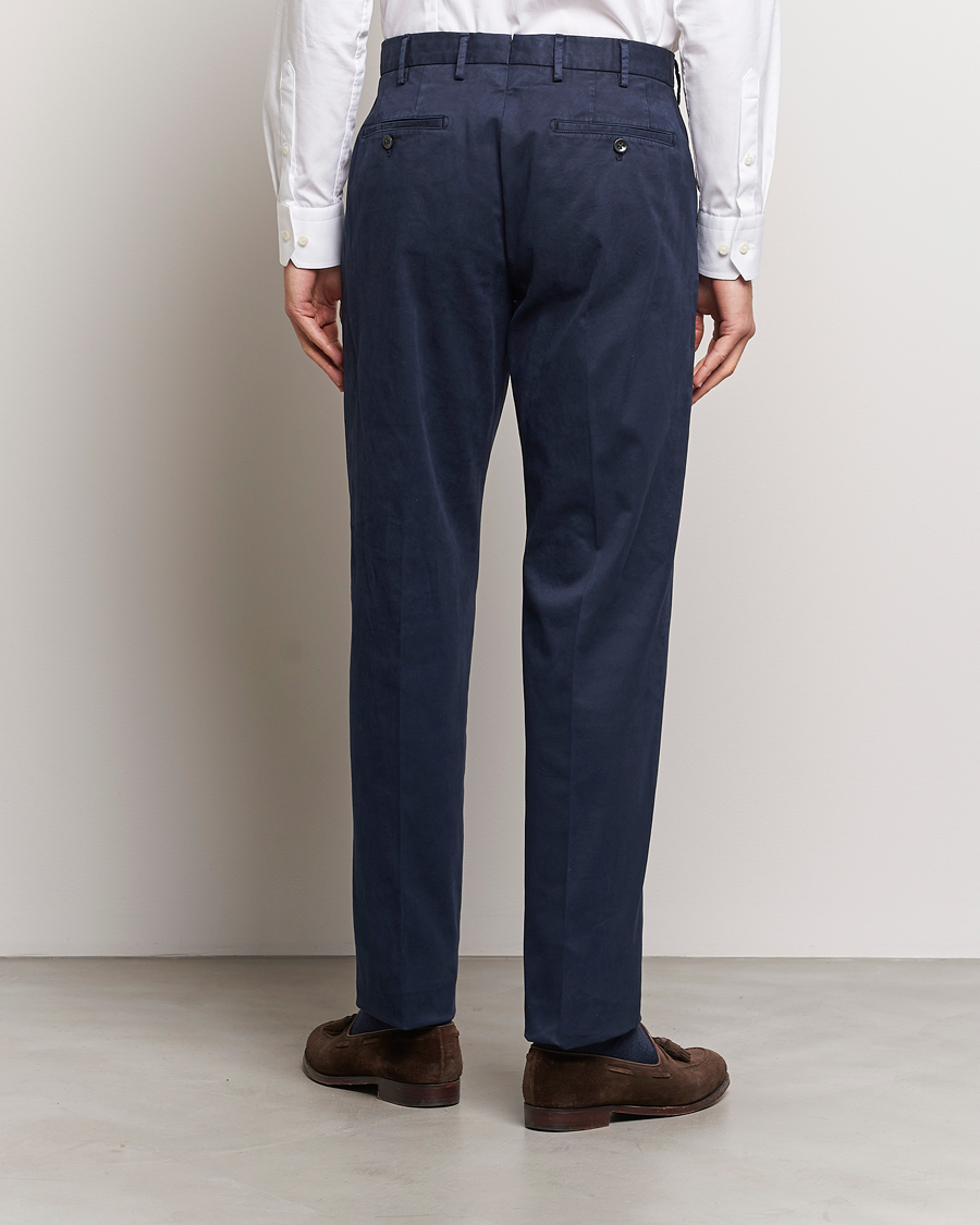 Herr | Byxor | Incotex | Straight Fit Cotton Chinos Navy