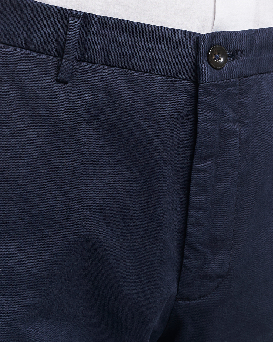 Herr | Byxor | Incotex | Straight Fit Cotton Chinos Navy