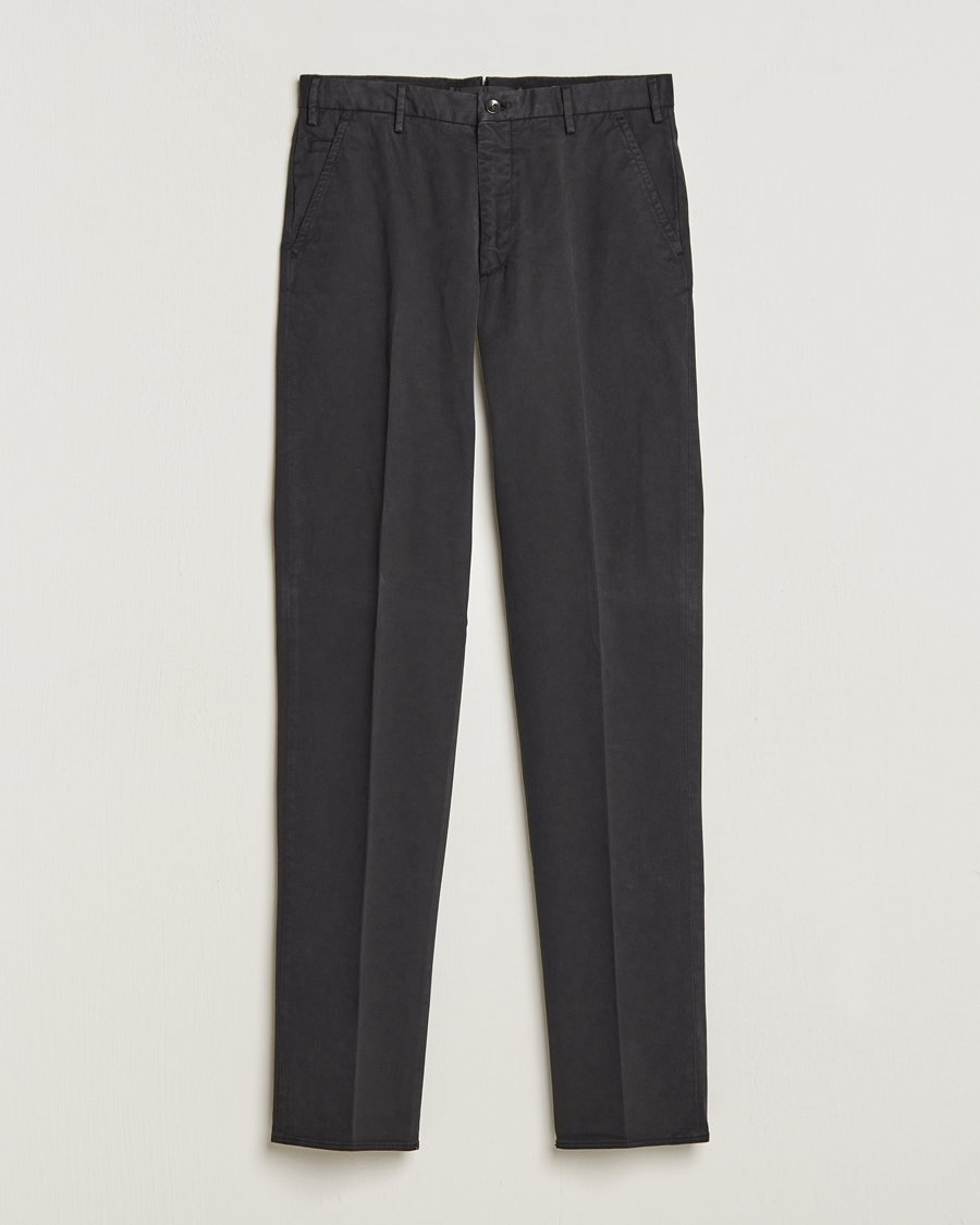 Herr | Byxor | Incotex | Straight Fit Cotton Chinos Black