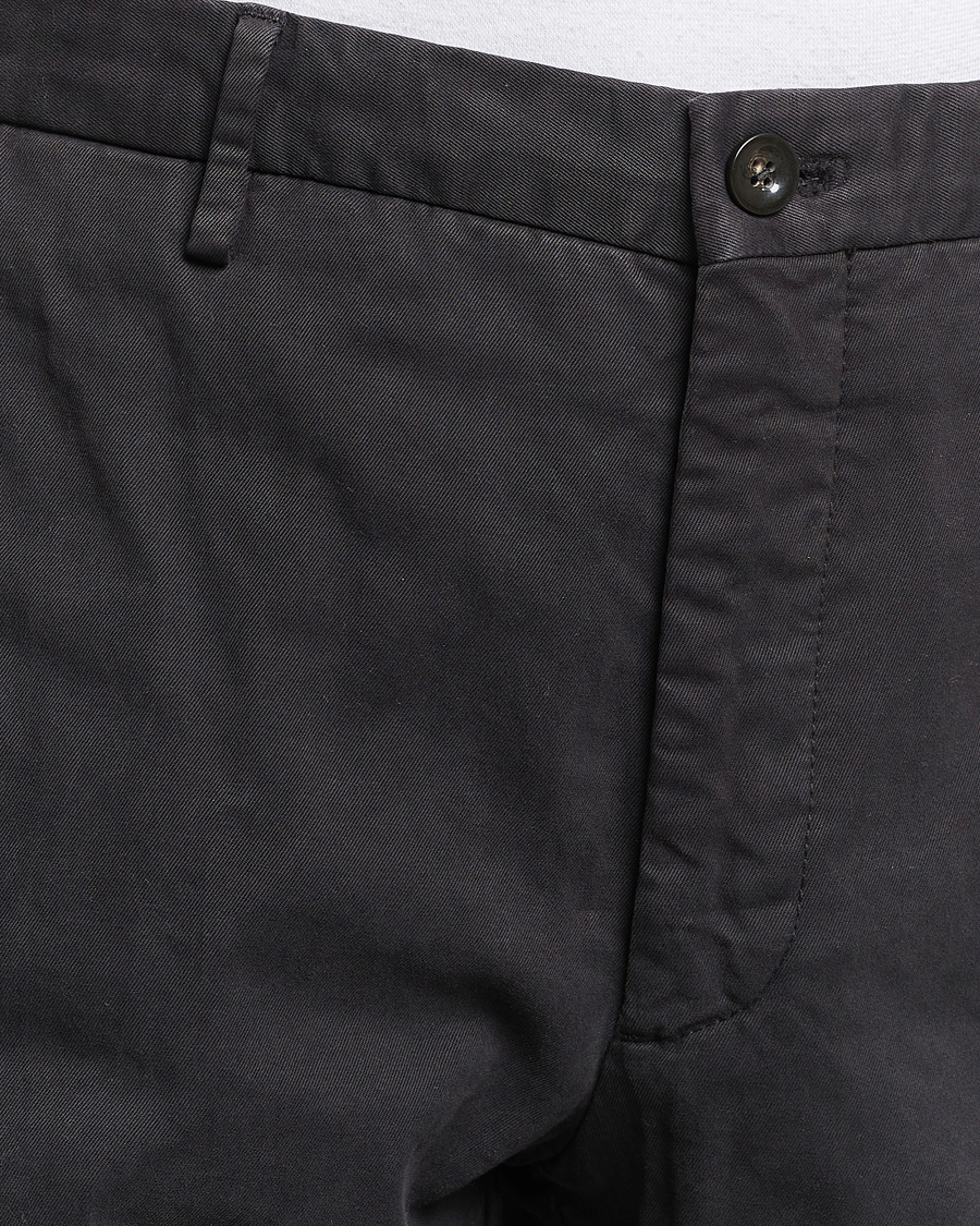 Herr | Byxor | Incotex | Straight Fit Cotton Chinos Black