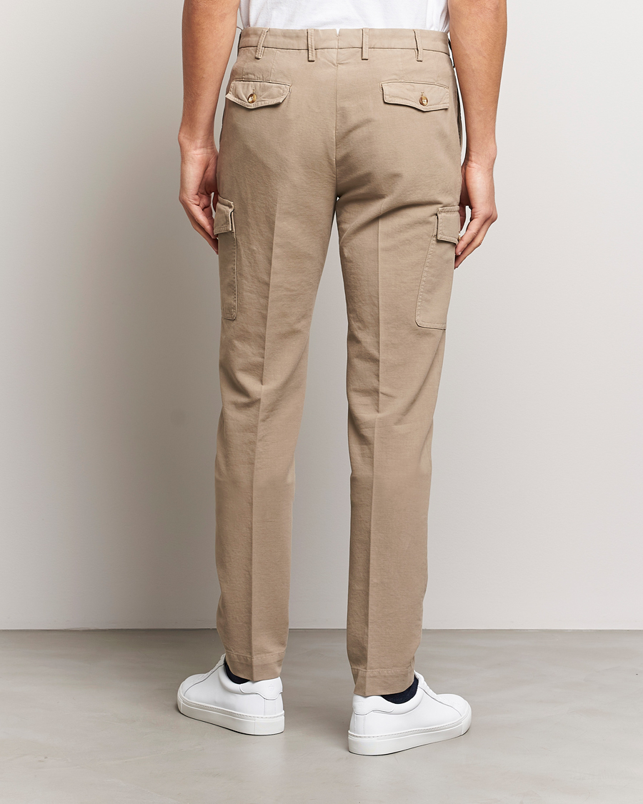 Herr | Byxor | Incotex | Slim Fit Cotton Cargo Pocket Trousers Beige