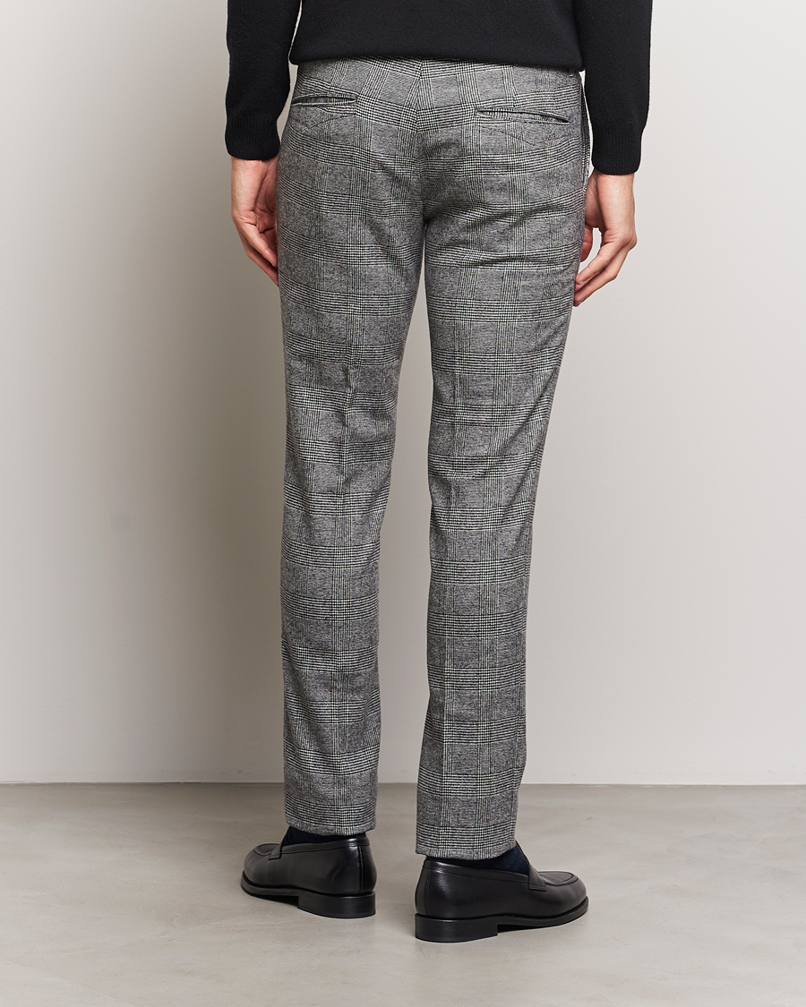 Herr | Byxor | Incotex | Slim Fit Prince Of Wales Check Pants Grey