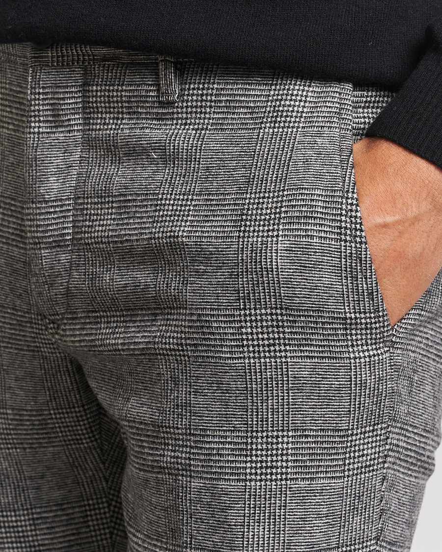 Herr | Byxor | Incotex | Slim Fit Prince Of Wales Check Pants Grey