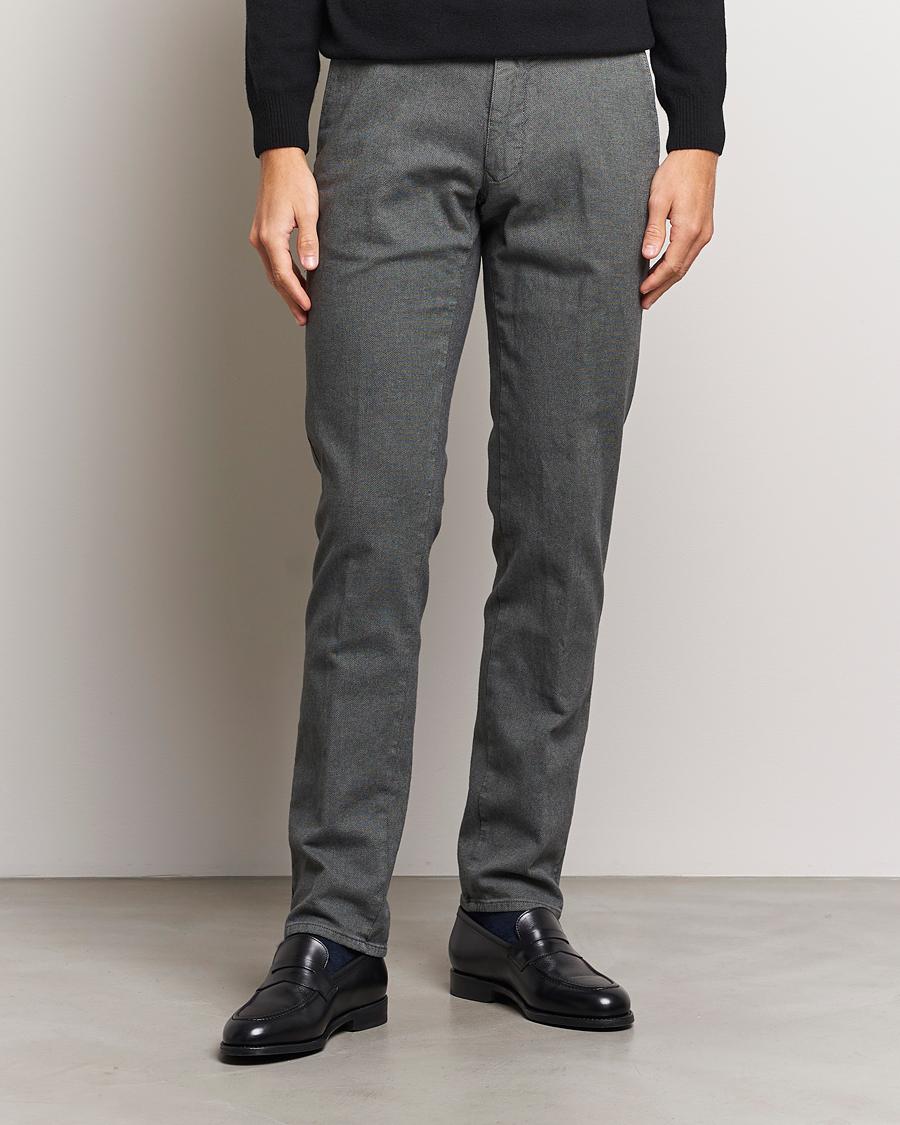 Herr | Incotex | Incotex | Slim Fit Overdyed Microstructure Slacks Dark Grey
